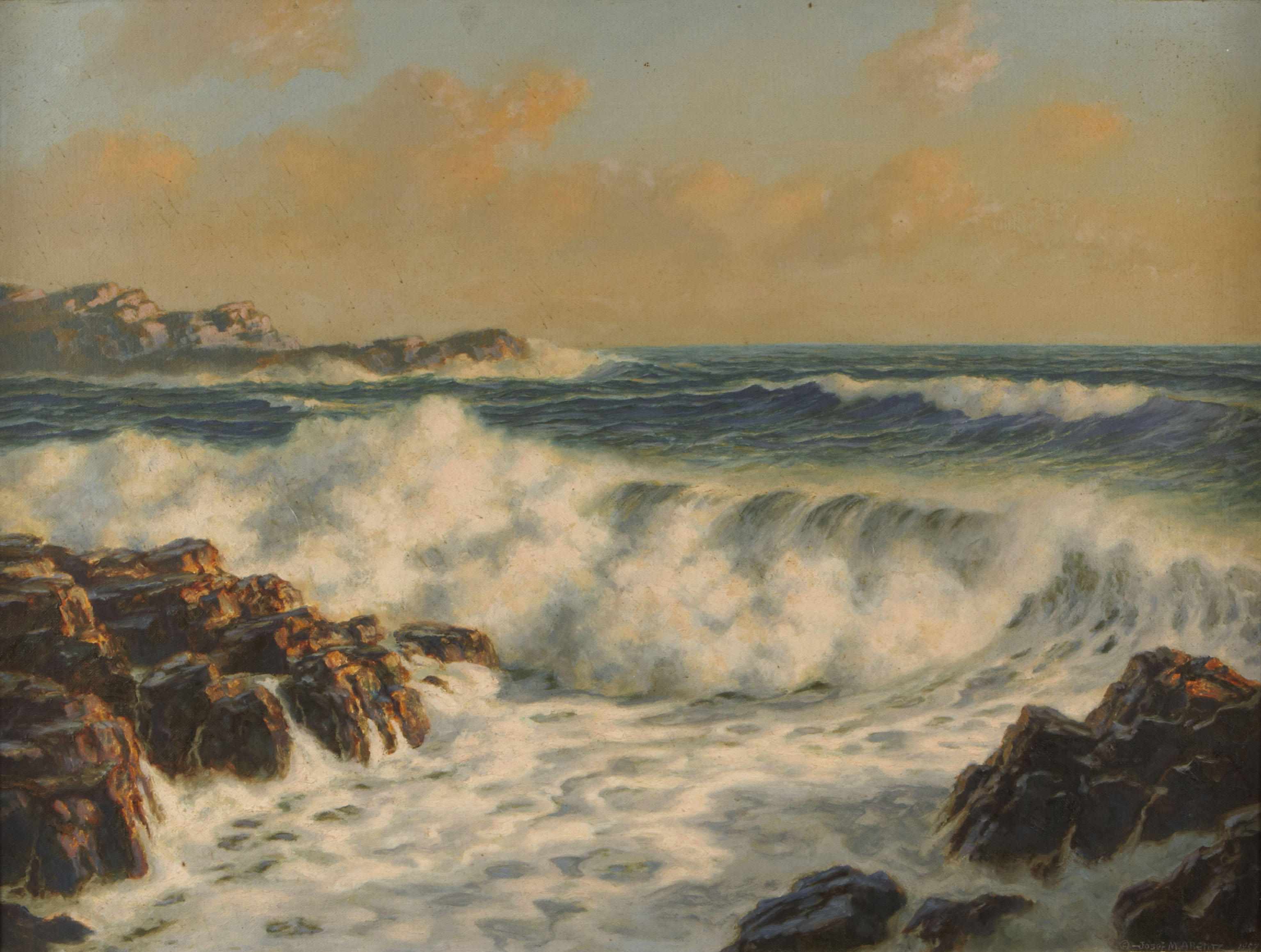 Appraisal: Josef M Arentz American - Rocky Coast signed and dated