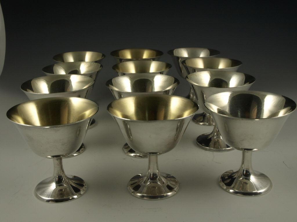 Appraisal: Set of Sterling Sherbets by Manchester Silver each raised on