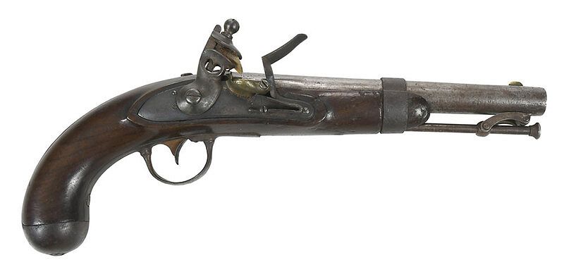 Appraisal: Johnson US Model Flintlock Pistol circa caliber round - in