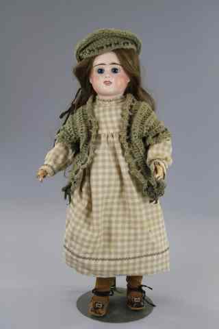 Appraisal: LATE th CENTURY FRENCH BISQUE CHILD DOLL Poured bisque head