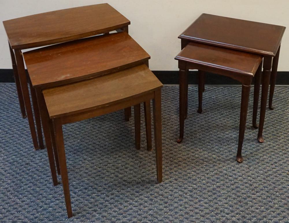 Appraisal: Nest of Three Federal Style Mahogany Tables and Nest of