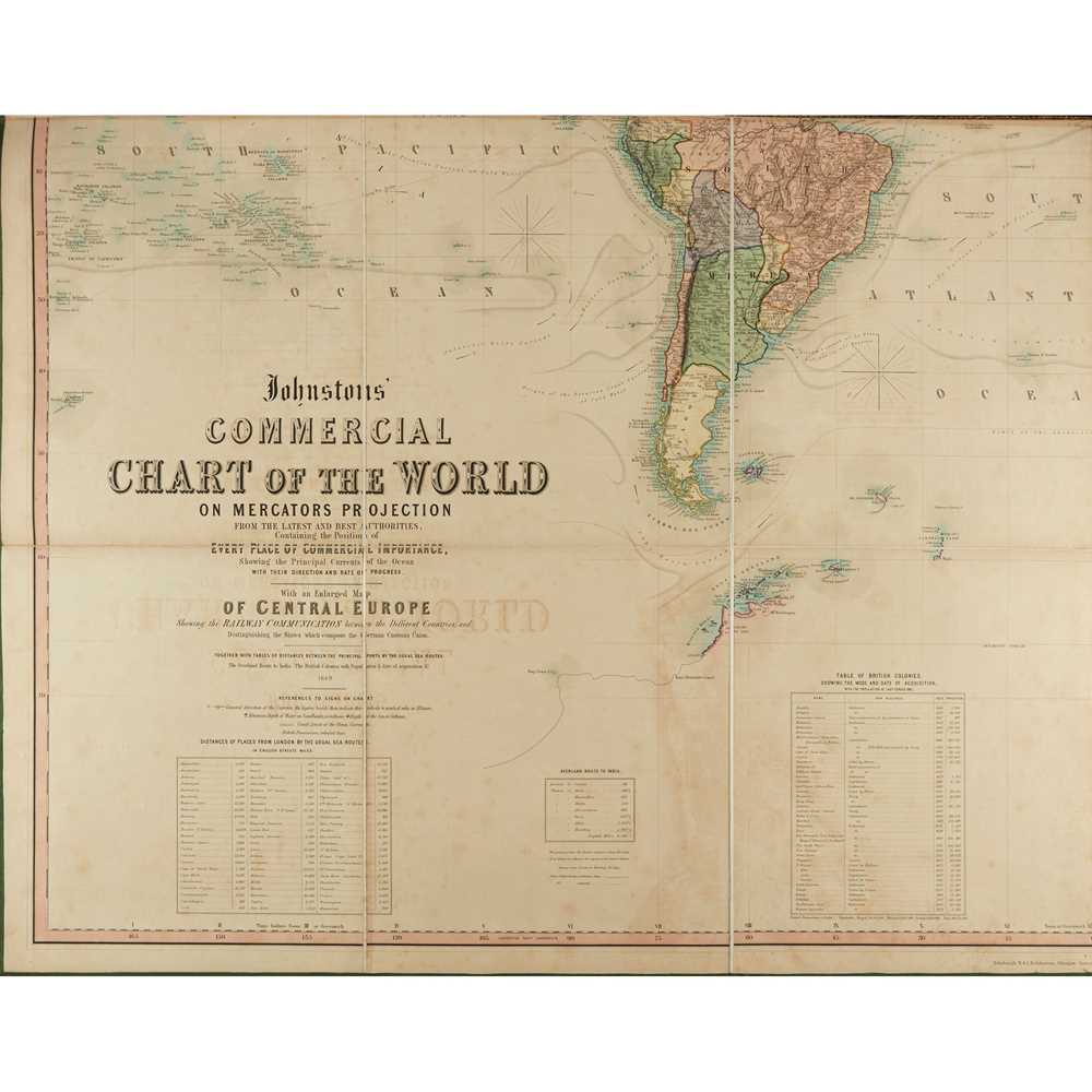 Appraisal: JOHNSTON W AND A K JOHNSTON'S COMMERCIAL CHART OF THE