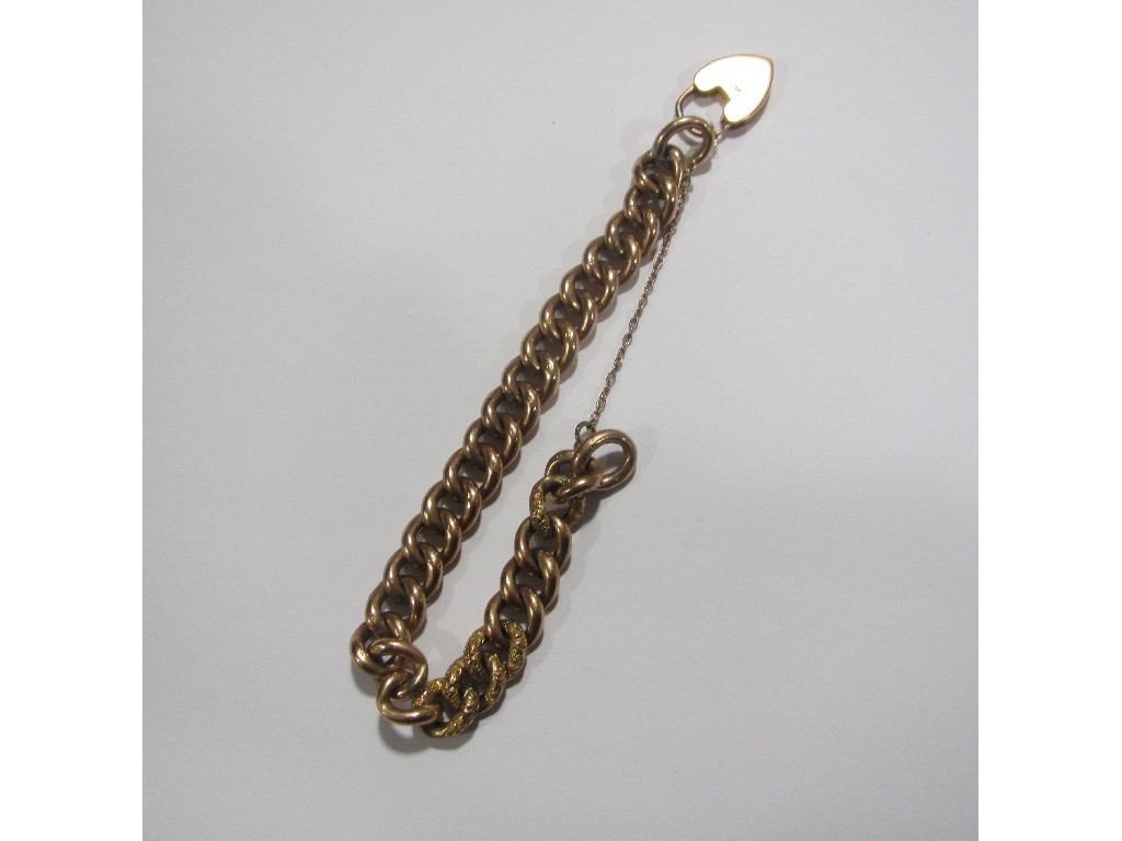 Appraisal: Victorian ct rose gold curb link bracelet with embossed links