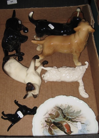 Appraisal: Coopercraft Dogs Royal Doulton Siamese and White persian Cat Beswick