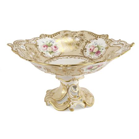 Appraisal: English Landscape Decorated Porcelain Centerpiece Estimate -