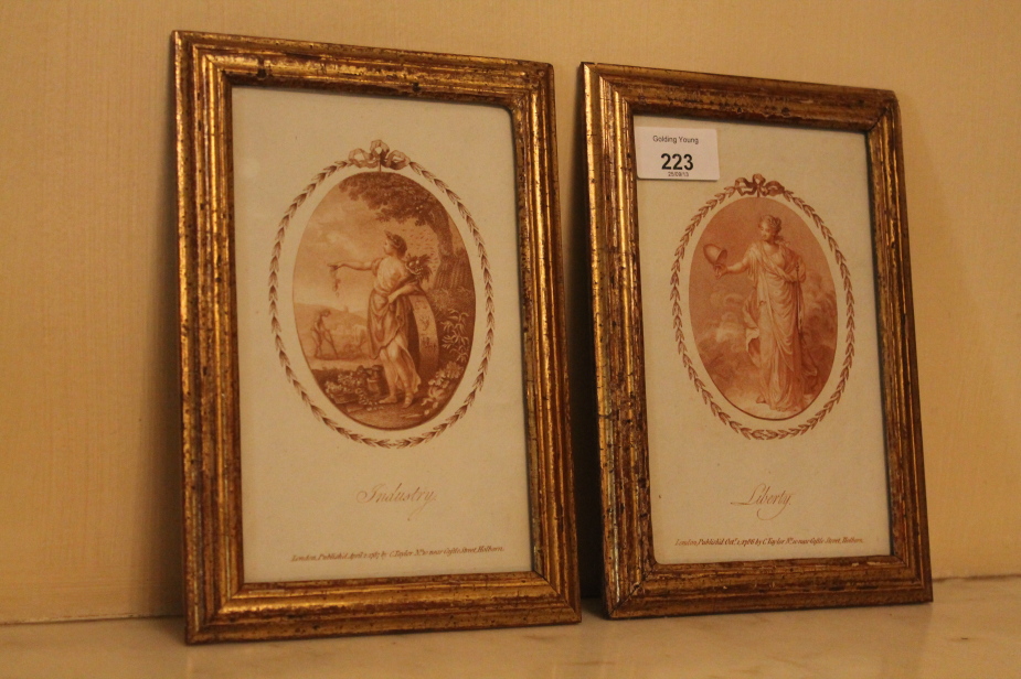 Appraisal: A pair of thC engravings in the style of Angelica