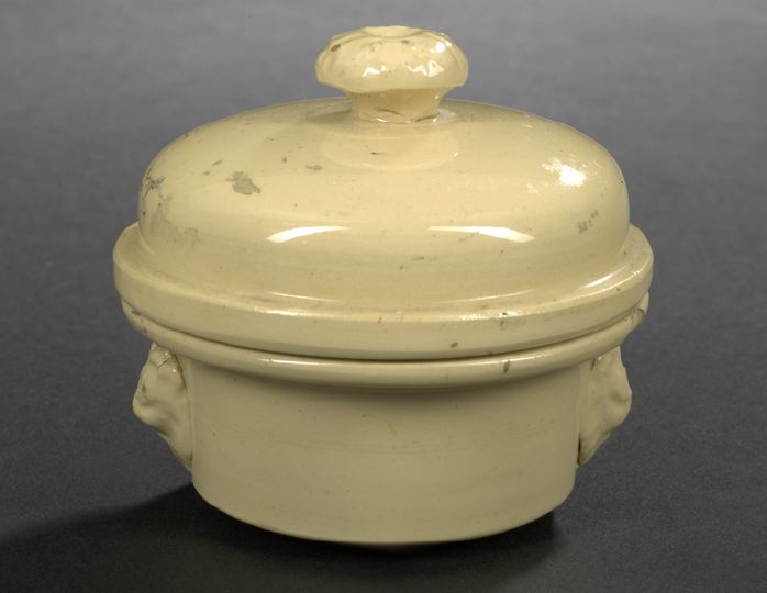 Appraisal: Diminutive Simplex France Ivory-Glazed Pottery Covered Pate Tureen first quarter