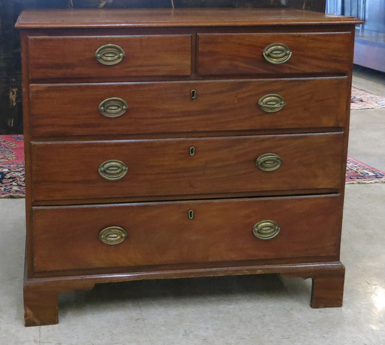 Appraisal: FEDERAL STYLE MAHOGANY BACHELOR'S CHEST American late th century having