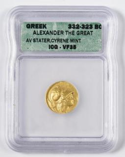 Appraisal: Alexander the Great AV Stater Coin Cyrene Mint Greek Macedon