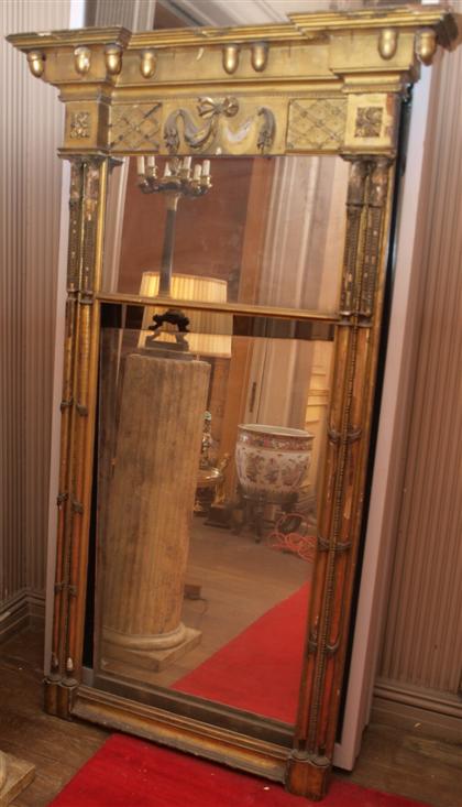 Appraisal: Classical carved giltwood pier mirrorearly th century