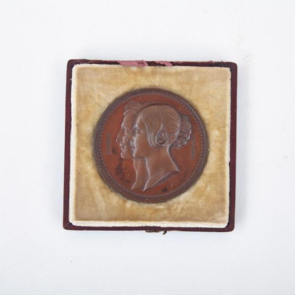 Appraisal: Bronze Medal Commemorating the Marriage of Victoria and Albert cased