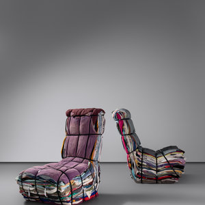 Appraisal: Tejo Remy b Pair of 'Rag' Chairs c Droog Netherlands