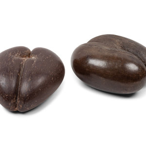 Appraisal: A Pair of Coco de Mer Nuts Largest height width