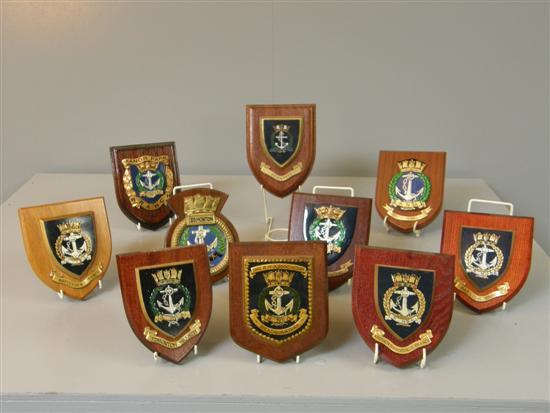 Appraisal: Ten Royal Naval Association plaster crests Edgware and Mill Hill