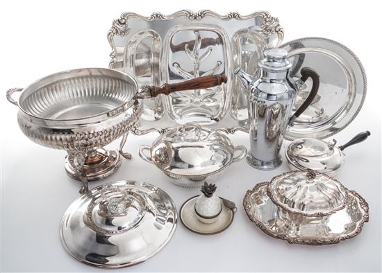 Appraisal: Sale Lot A Collection of Silver-plate Articles comprising a pitcher