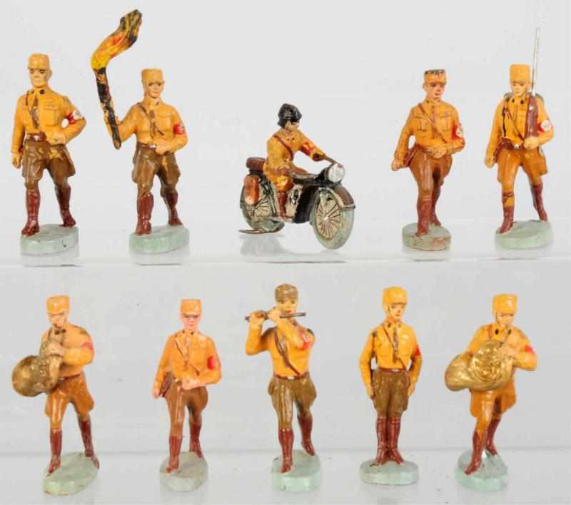 Appraisal: Lot of Elastolin SA Figures SA soldiers include marchers musicians