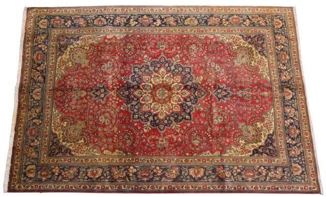 Appraisal: Hand-tied Persian Tabriz rug approx ' l ' w