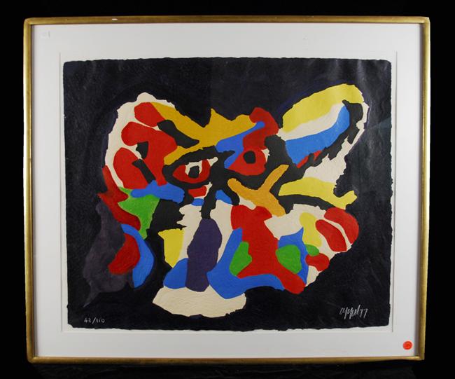 Appraisal: KAREL APPEL Dutch - UNTITLED color lithograph on paper with