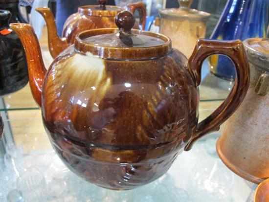 Appraisal: BRUNSWICK POTTERY BROWN GLAZED TEAPOT