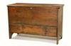 Appraisal: BLANKET CHEST - Country pine Queen Anne one drawer lift