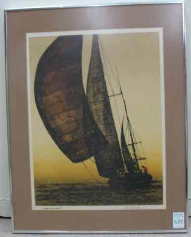 Appraisal: ROGER BERGHOFF SERIGRAPH Washington th century titled ''Close on the