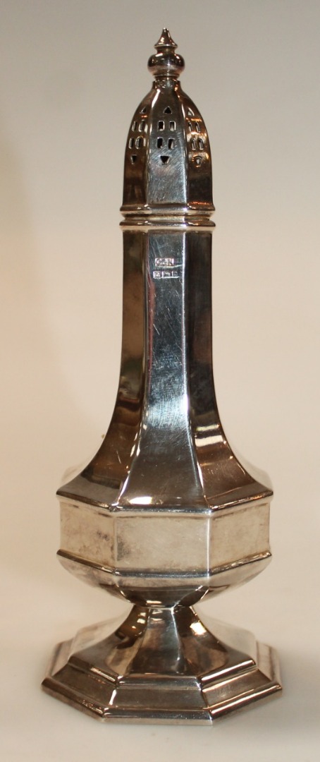 Appraisal: An Elizabeth II silver sugar caster by Crisford Norris Ltd