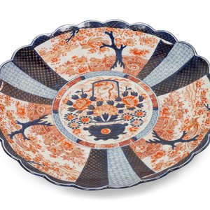 Appraisal: An Imari Palette Porcelain Charger th Century Diameter inches Property