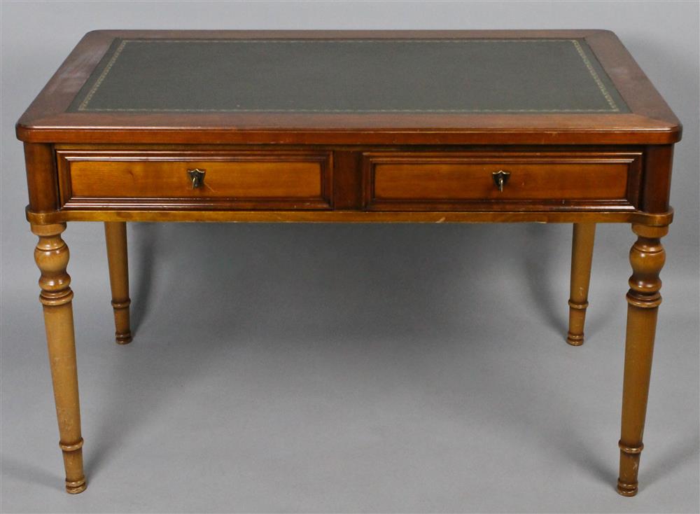 Appraisal: RAYMOND GRANJON FRANCE RESTAURATION STYLE WALNUT TURNED LEG TABLE WITH