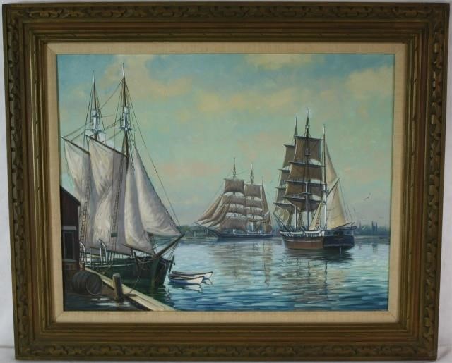 Appraisal: LOUIS SYLVIA - S DARTMOUTH OIL ONCANVAS DEPICTS CHARLES W