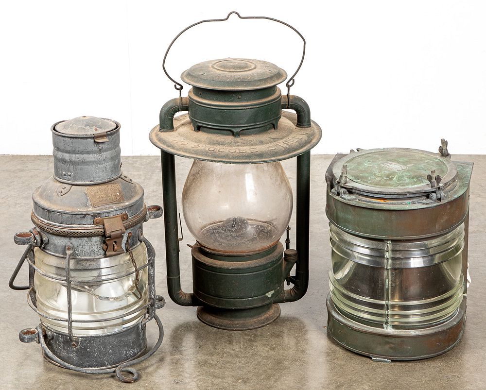 Appraisal: Three early lanterns by Davey London Three early lanterns by