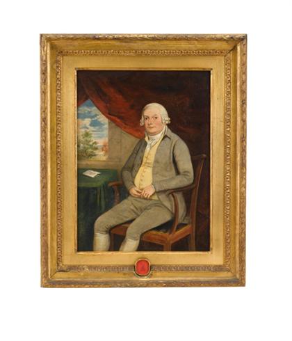 Appraisal: Anglo-American School th th century portrait of a gentleman seated