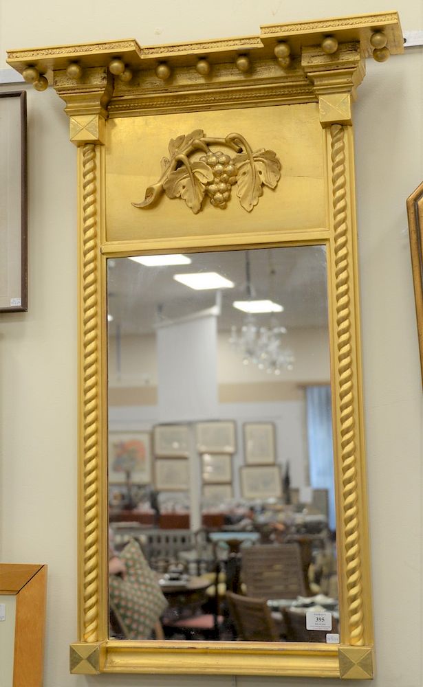 Appraisal: Federal gilt two part mirror with grape and leaf motif