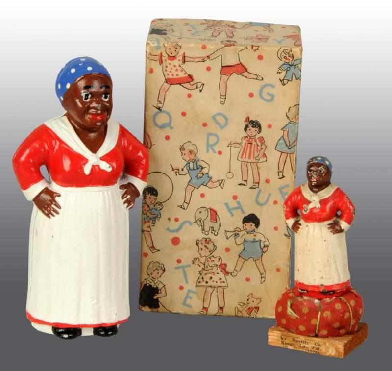 Appraisal: Lot of Hubley Pieces Description Includes Aunt Jemima bank in