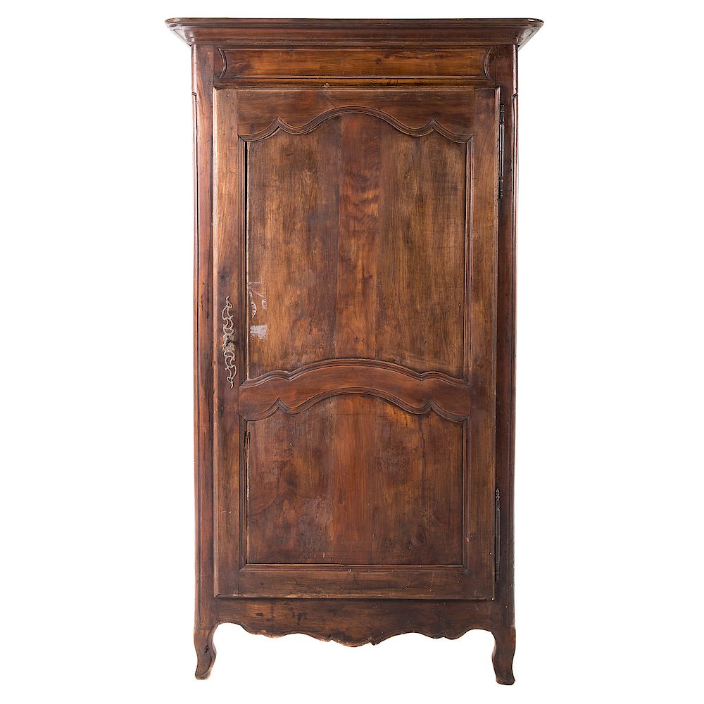 Appraisal: Country French Carved Walnut Bonnetiere th century and later flat