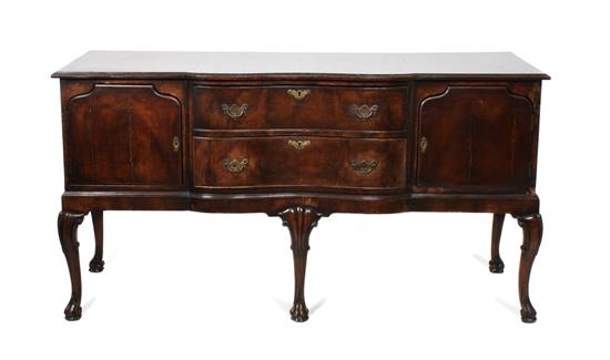 Appraisal: Sale Lot A Queen Anne Style Walnut Veneer and Mahogany