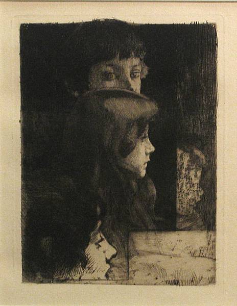 Appraisal: Albert Besnard La Famille l'Artiste D Etching and aquatint printed