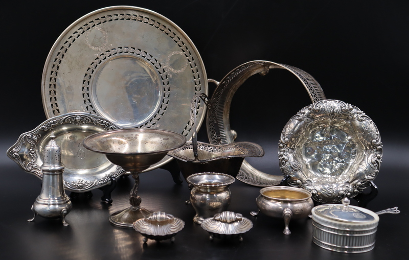 Appraisal: STERLING ASSORTED STERLING HOLLOWWARE Including a Gorham sterling hollow footed