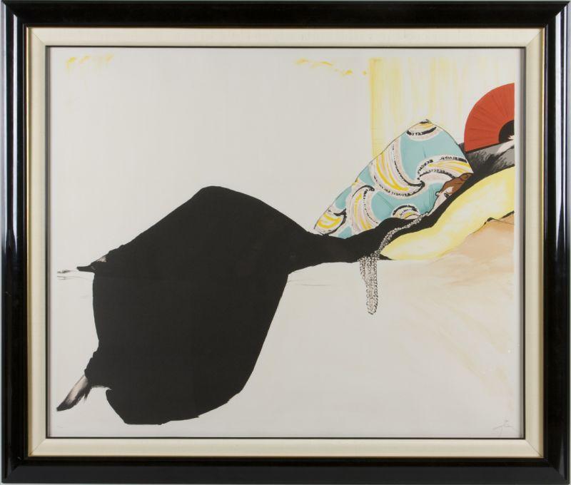 Appraisal: Rene Gruau Fr - Dolce Farniente color lithograph published in