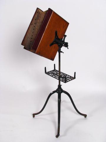 Appraisal: Antique Mechanical Dictionary Stand cast metal with hinged adjustable book