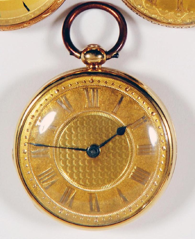 Appraisal: A GENTLEMAN'S GEORGE IV CT GOLD POCKET WATCH the matt