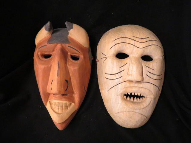 Appraisal: Cherokee Indian Masks approx x one signed