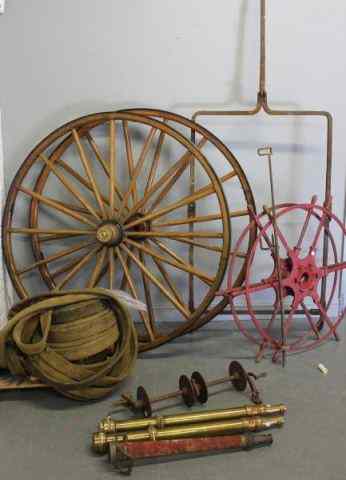 Appraisal: Assorted Antique Fire Truck Equipment An extremely RARE lot Very