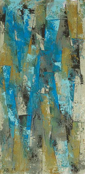 Appraisal: Karl Stanley Benjamin American born Blue Ochre initialed and dated