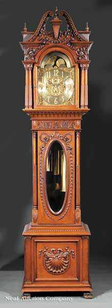 Appraisal: A Fine J J Elliott Carved Cherrywood Piano-String Chime Tall