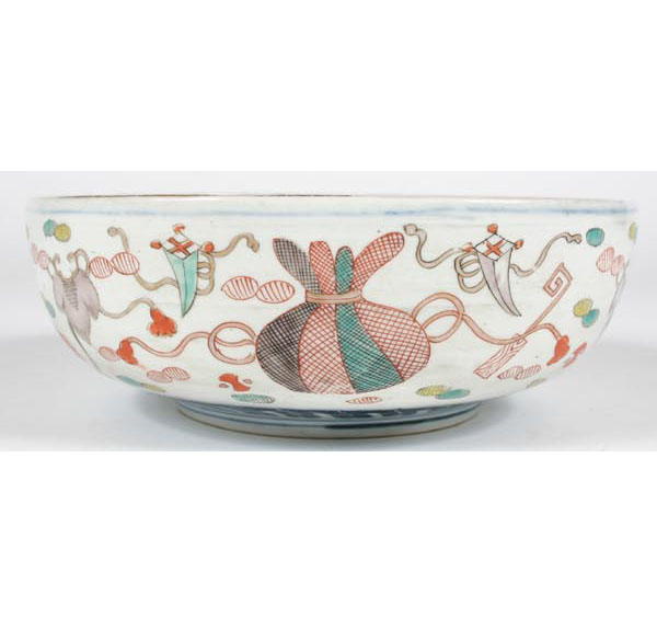 Appraisal: Imari bowl Japanese porcelain design with profuse bird and floral