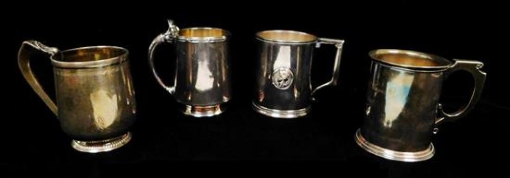 Appraisal: SILVER Four Gorham cups including three tested silver one with