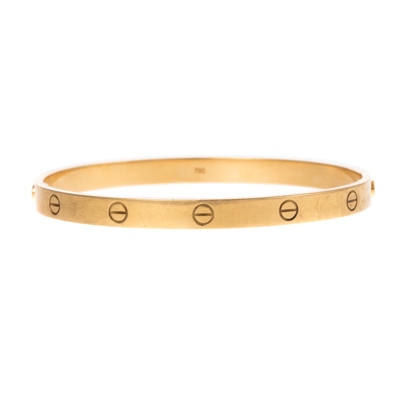 Appraisal: AN K YELLOW GOLD CARTIER LOVE BRACELET K yellow gold