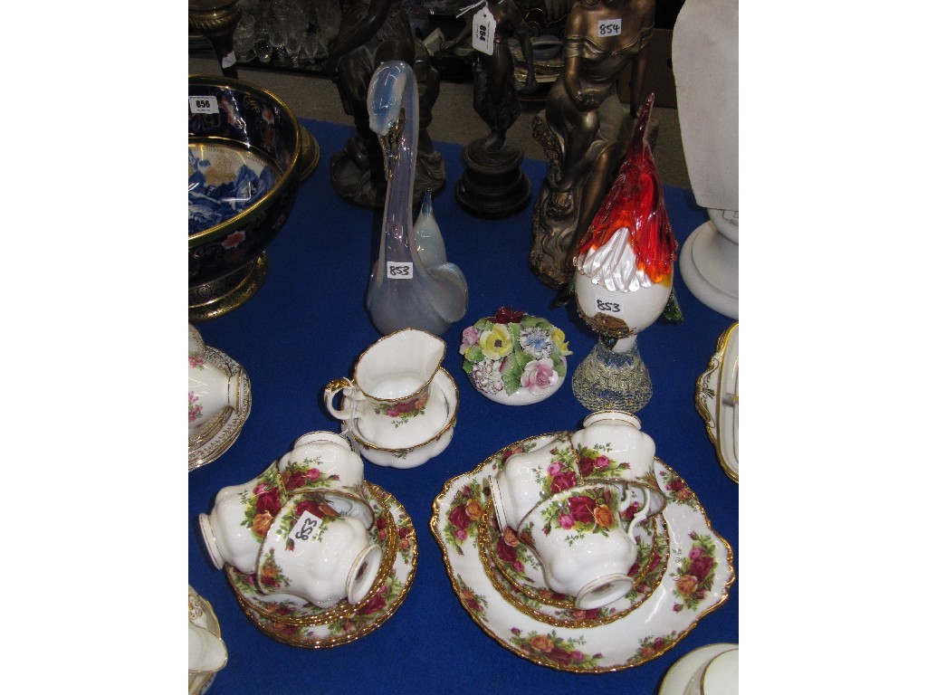 Appraisal: Royal Albert Old Country Roses six setting teaset two Murano