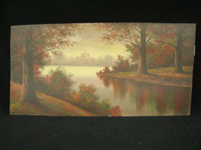 Appraisal: L Griffith Oil on Board fall landscape listed artist x