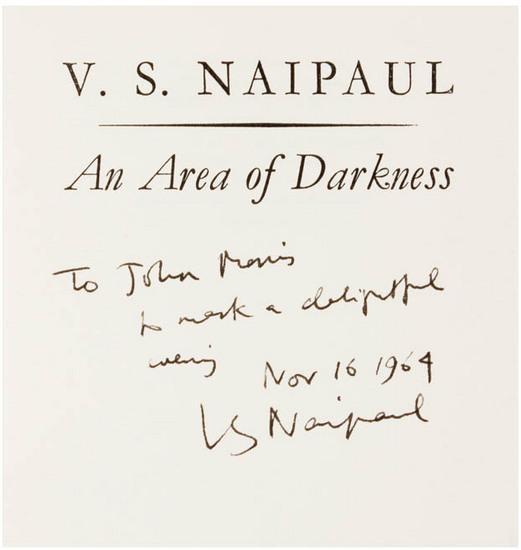 Appraisal: NAIPAUL V S An Area of Darkness London Andre Deutsch